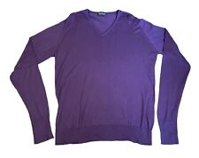 John Smedley Purple Sea Island Cotton Jumper Sweater Fine Knit (M) Long Sleeved