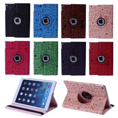 Apple iPad 2, 3, 4 Leather 360 Rotating Smart Case Cover - Little Witch  - Image 1 of 2