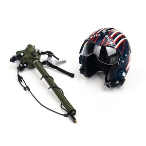 Elmetto e maschera ossigeno per DID MA80181 US Navy Naval Aviator Pete scala 1/6 12" - Foto 1 di 1