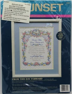 Counted Cross-Stitch Kit "From This Day Forward" (#13554) from Sunset Designs - Picture 1 of 2