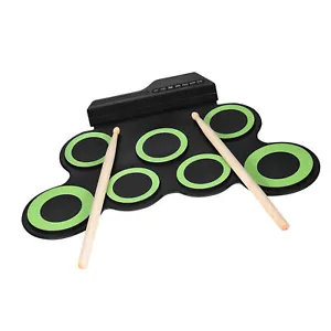 Portable Electronic Roll Up Drum Kit 7 Silicon Drum Pads w/ Drumstick F9I7 - Picture 1 of 4