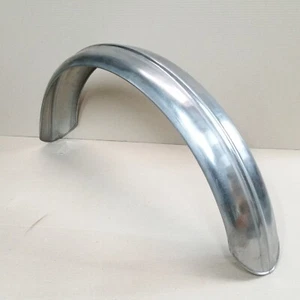 Rear Ribbed Fender Mudguard Custom Universal 5" Raw Steel Lipped NOS - Picture 1 of 7