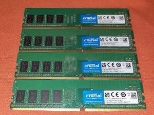 Crucial 32GB (4x8GB) DDR4 2400MHz PC4 Desktop RAM Memory • CT8G4DFS824A 323132 - Picture 1 of 1