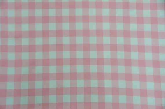 Polipopelín Cuadros Rosa 100% Poliéster Tela Picnic 60" Ancho Yarda Foto 1 de 1