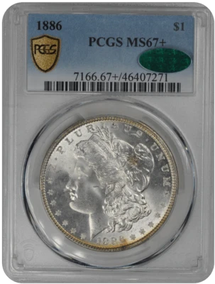 1886 Morgan PCGS CAC MS 67+ - Image 1 of 4