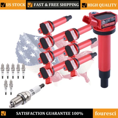 Iridium Spark Plug and Ignition Coils Pack for 2002-2010 Lexus SC430 4.3L UF230 - Image 1 of 4