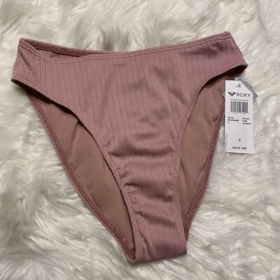 Parte inferior de bikini pequeña para mujer Roxy lila Stay dorada parte inferior completa nueva con etiquetas  Foto 1 de 4