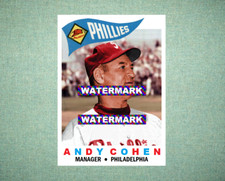 Andy Cohen Philadelphia Phillies 1960 Style Custom Baseball Art Card