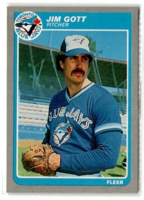 1985 Fleer #105 Jim Gott Toronto Blue Jays - VG Discolored - Image 1 of 2