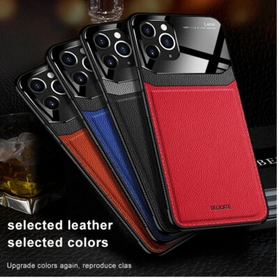 Coque iPhone X/S/R 11 12 13 14 PRO Cuir Protection Housse Bumper Etui Case Cover