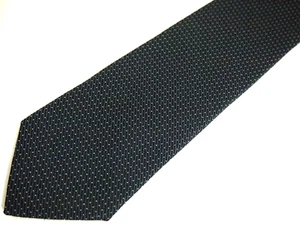 Stringbeans Mens Necktie Tie Black Geometric Skinny Silk 58" Career - Picture 1 of 4