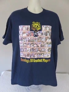 Gildan Men's Navy Blue "Reading's 50 Greatest Players" Short Sleeve T-Shirt Size - Picture 1 of 8