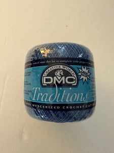 DMC Azul Traditions Mercerizado Crochet Algodón Hilo 350 yardas 2 OZ Talla 10 NUEVO - Imagen 1 de 4