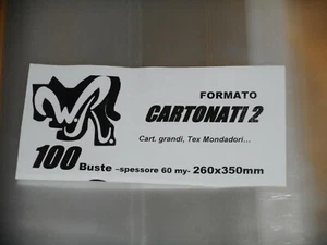 100 BUSTE WR "CARTONATI 2" 26x35 cm. x Cartonati, primi Album Panini Calciatori - Picture 1 of 1