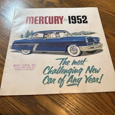 Mercury Monterey 1952 folleto de ventas folleto catálogo antiguo original Foto 1 de 4