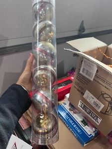 Neu Holiday Lane 6er Set Weihnachtsschmuck bruchsicher gold Weihnachtsbaum - Bild 1 von 5