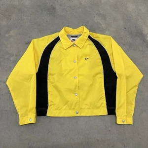 Vintage 90s Nike Yellow Windbreaker Kids Size Small Embroidered Swoosh Logo - Picture 1 of 15
