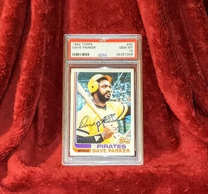 DAVE PARKER 1982 TOPPS #40 PITTSBURGH PIRATES HOF PSA 10 🔥 POPULATION 55 - Picture 1 of 2