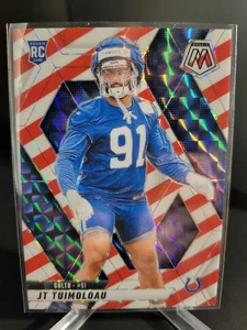 2025 Panini Mosaic - JT Tuimoloau Red And White Stripes (RC) Mosaic Prizm #387 - Bild 1 von 4