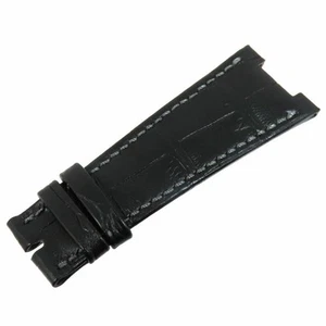 PATEK PHILIPPE Embossed Leather Belt Black Black Leather Replacement Belt Wat - Picture 1 of 7