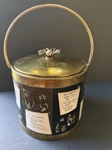 Vtg Ice Bucket Serve Master Ice Bucket Barware MCM Cocktail Drinks 1960s Brass - Picture 1 of 13