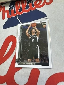 Baloncesto Topps NBA Dylan Harper 2025-26 buque insignia novato RC Spurs #202 - Imagen 1 de 2