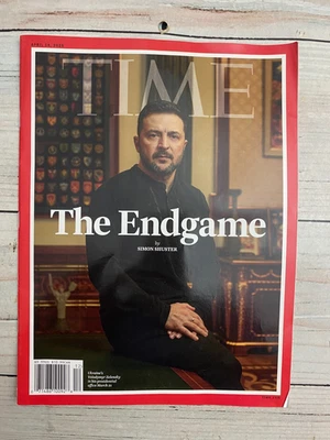 Time Magazine April 14 / 2025 the Endgame by Simon Shuster Ukraine Zelensky - Image 1 of 2
