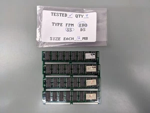 (4) UME 16MB EDO SIMMs, 72-pin RAM Memory Sticks (64MB Total) - Picture 1 of 3