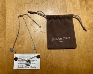 Jennifer Miller 14K White Gold Plated Joy 101 Heart Necklace - Picture 1 of 1