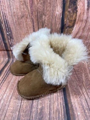 Bearpaw Algodón Madera Doble Cara Piel de Oveja Gamuza Castaño Marrón Botas Infantes 5 (3 Foto 1 de 4