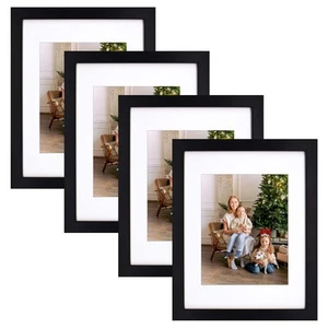 11x14 Black Picture Frame Made Of Solid Pine Wood And Acrylic Glass Display - Picture 1 of 9