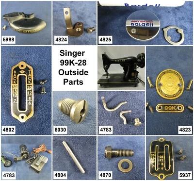 Singer Sewing Machine Model 99K - Choose Your Parts! Free Ship Over $30 - Image 1 of 4