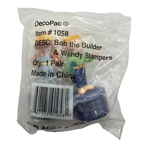 DecoPac Bob the Builder Wendy Stampers Cake Topper Toy Figures New Cover