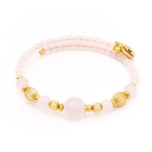 Chrysalis Gold Plated Summer Pink Wrap Bangle Bracelet - CRBW0006GPPIGL - Picture 1 of 3