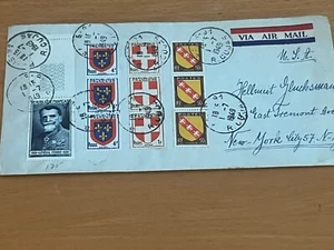 1943 FRANCE COVER PARIS TO NEW YORK - Picture 1 of 3