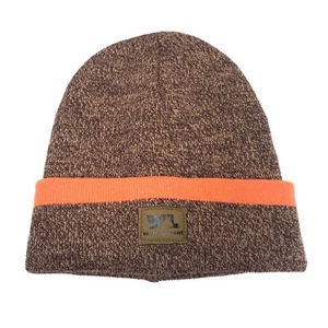 Wells Lamount Gorro Tejido con Puños Sombrero Hombres Unisex Jaspeado Marrón Naranja - Imagen 1 de 8