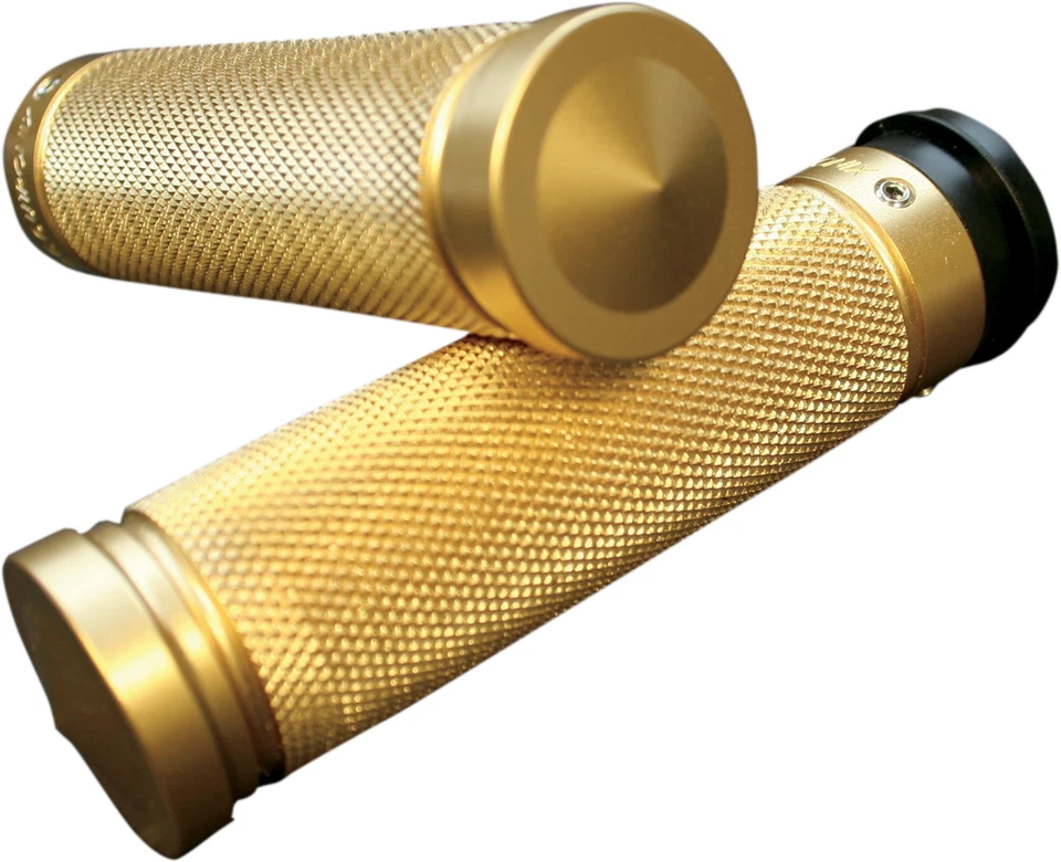 ACCUTRONIX - GR101-K5 - Brass Knurled Custom Grips for Harley-Davidson Road Glid - Image 1 of 1