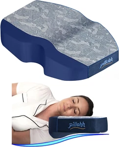 . Ergonomic Side Sleeper Contoured Pillow for Neck & Jaw Comfort. Certipur-Us Me - Picture 1 of 6