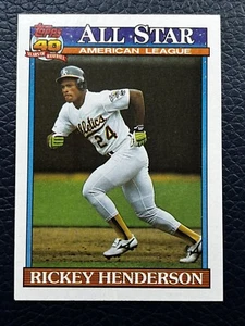 1991 Topps All Star #391 Rickey Henderson Oakland Athletics A's - Picture 1 of 6