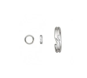 50 Pure Stainless Steel Hypo Allergenic Round Split Rings Double Ring Finding - Picture 1 of 1