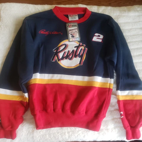 Vintage Rusty Wallace Crewneck Sweatshirt size yth M USA Made 90s Chase NASCAR Cover