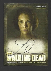 A3 THE WALKING DEAD SEASON 3 AUTOGRAPH CARD LAUREN COHAN MAGGIE GREENE HORROR - Picture 1 of 2