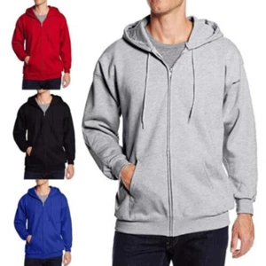 Felpa con cappuccio uomo solida cerniera completa classica felpa con cappuccio atletica unisex - Foto 1 di 5
