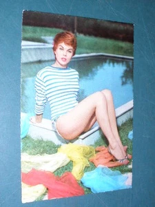 schöne Erotik Pin-up color AK Fotokarte ca. 70er Jahre Pool - Picture 1 of 1