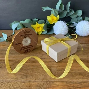 Eleganza Natural Yellow Jute Ribbon Open Weave Rustic Eco Friendly Gift Wrapping - Picture 1 of 2