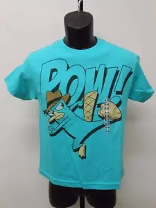 New Phineas & Ferb "Pow" Youth Sizes S-M-L-XL (8-10/12-14/16-18/20) Shirt - Picture 1 of 2