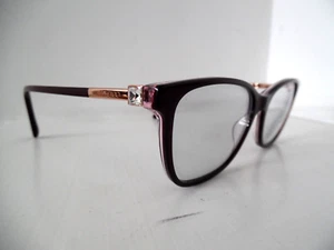 Jimmy Choo Weinrot & Roségold Oval Verziert Brille JC274 LHF 53 16 145 - Bild 1 von 2