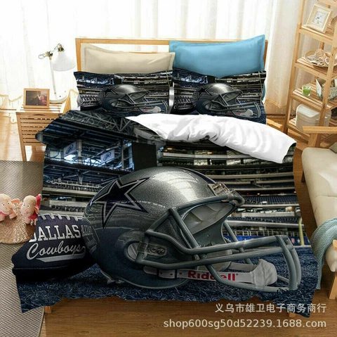 Dallas Cowboys Bedding Set 3PCS Duvet Cover Pillowcases Comforter Cover Gifts 3D Cover