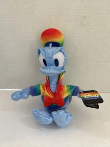 Disney - Rainbow Collection Donald Duck 10" Bean Bag Plush Toy (Just Play) PRIDE - Picture 1 of 2