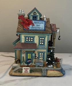 Lemax Carole Town Collection Highland Bay Lobster Company Rare W/ Cord & Bulb - Picture 1 of 8